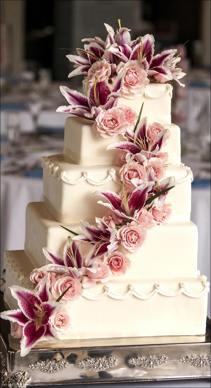 Square Treat wedding cake