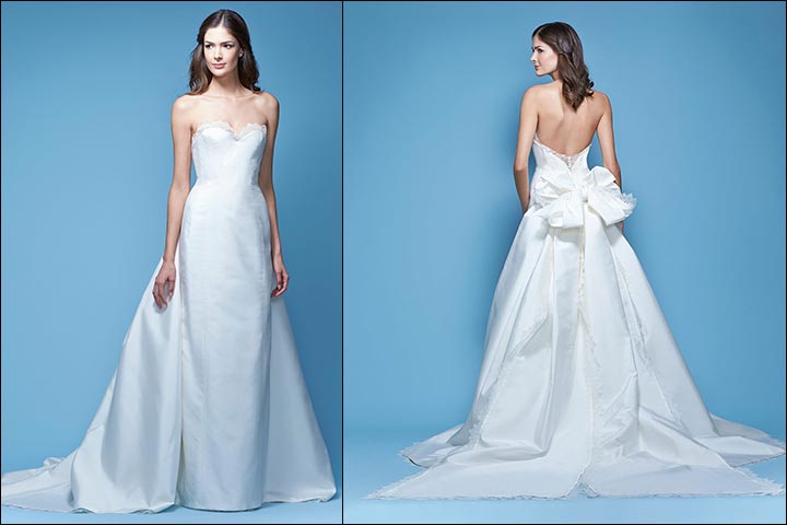 Strapless-Mikado-Bow-Carolina- Herrera-Wedding -Dresses