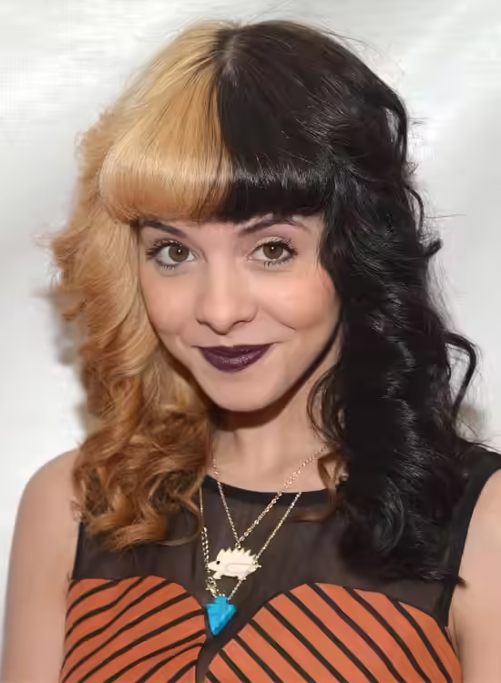 Half-n-Half Fringed Bob with Curls