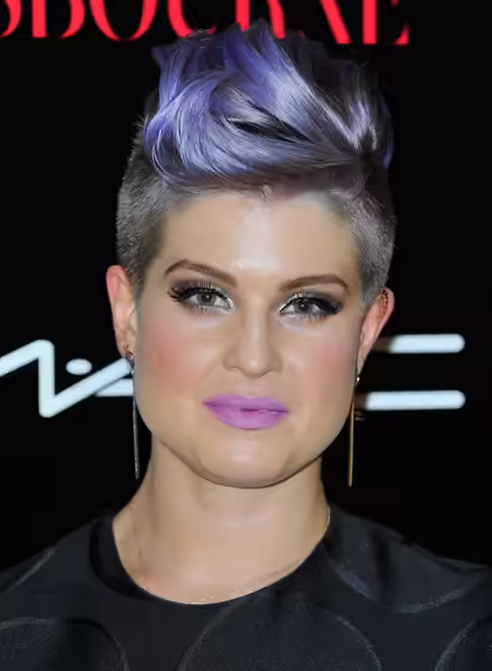 Purple Curls with Shaved Sides
