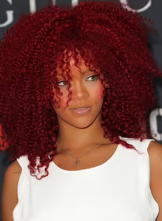 Super Curly Voluminous Red Bob