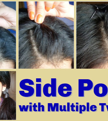 Side Pony with Multiple Twists