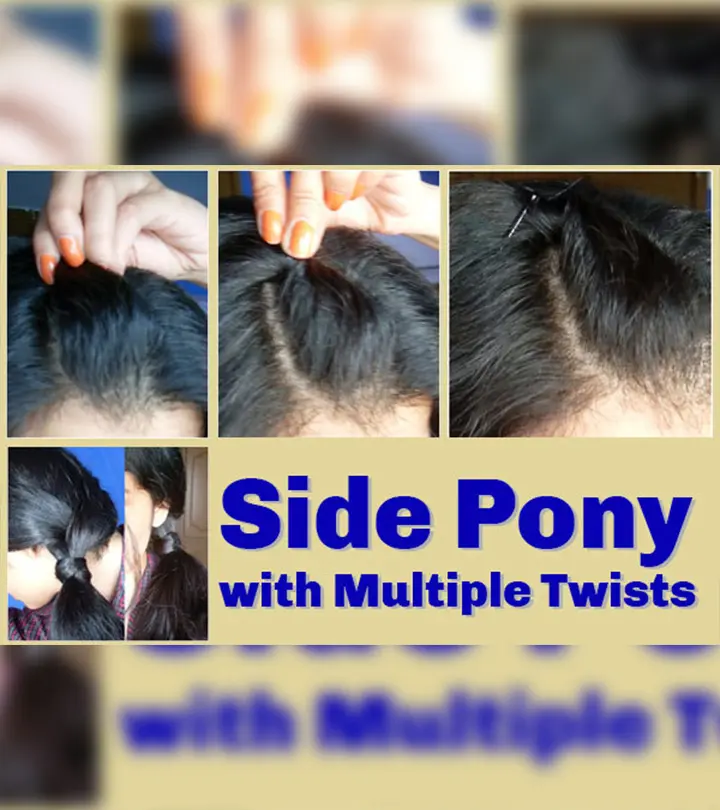 Side Pony with Multiple Twists – Detailed Step By Step Tutorial With Images_image