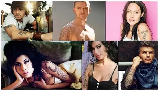 Celebrities with tattoos