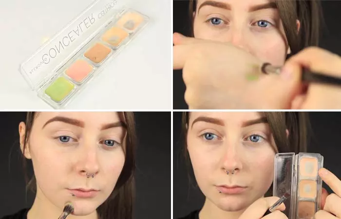 How To Hide Pimples With Makeup - Step 3 Apply Color Corrector and Concealer