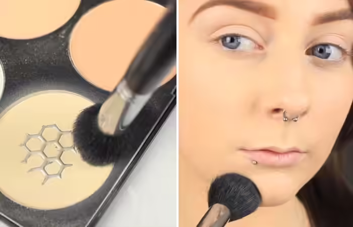 Step 5 Set With A Powder How To Hide Pimples With Makeup - Step 5 Set With A Powder