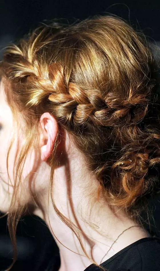 Loose French Braid Side Bun