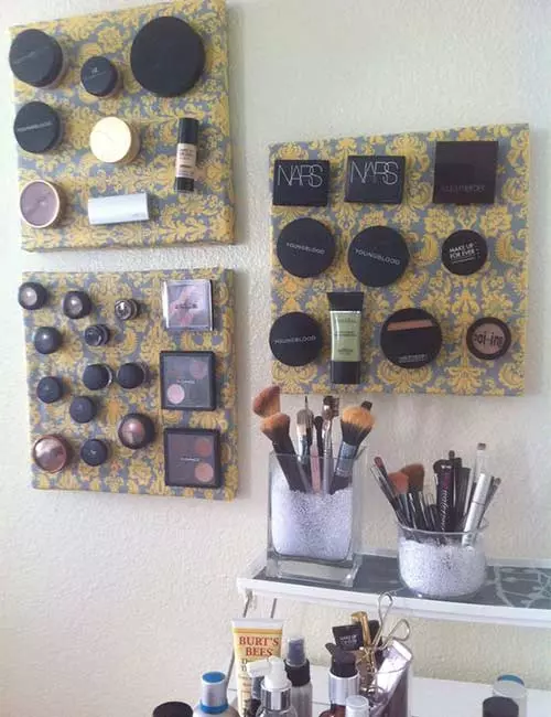 DIY Magnetic Makeup Holder