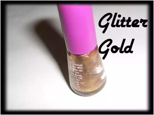 Glitter gold for nail art