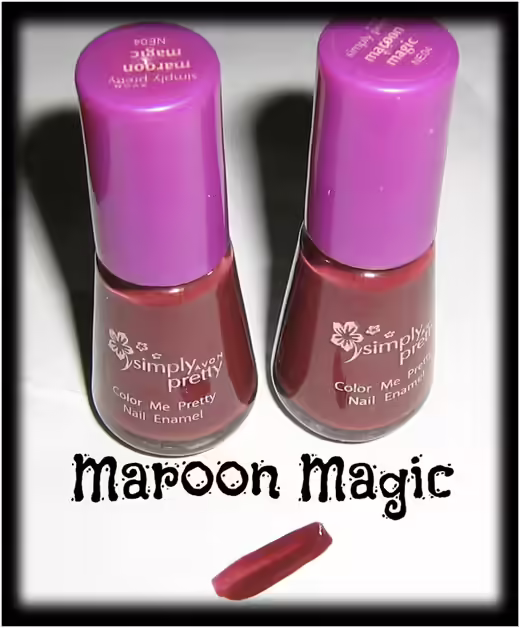 Maroon magic nail art Maroon magic nail art