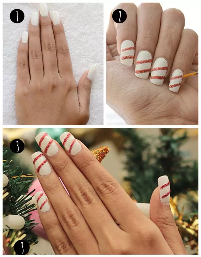 Of Glitter And Stripes Nail Art Tutorial