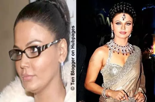 Rakhi Sawant geek look without makeup