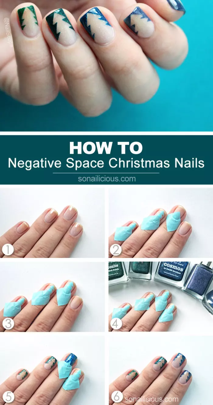 The Reverse Christmas Tree Nail Art Tutorial