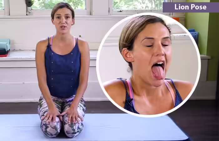 Yoga for Bad Breath - Simhasana Yoga for Bad Breath - Lion Pose