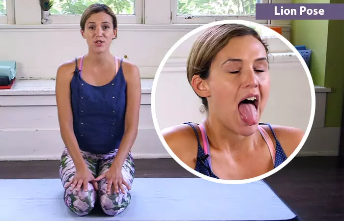 Yoga for Bad Breath - Lion Pose