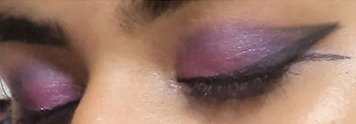 Purple eye makeup step 9 is to extend the line Purple eye makeup step 9 is to extend the line