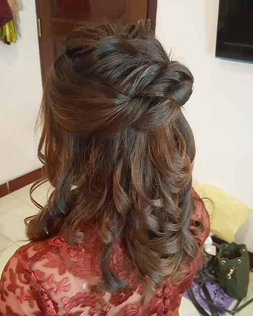 Curly Twisted Half Updo Curly Twisted Half Updo