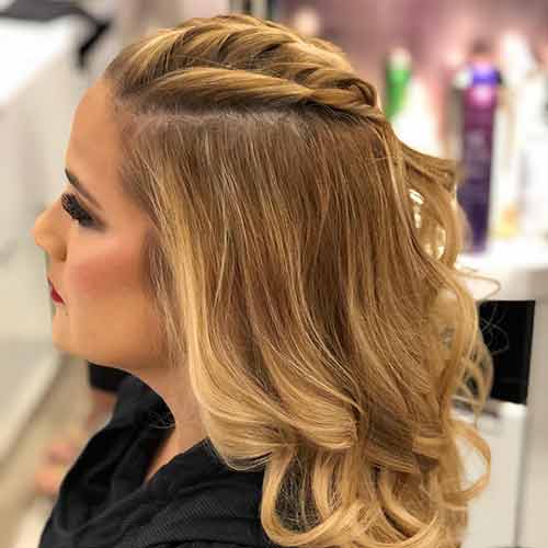 French Braid With Side Twists Half Updo French Braid With Side Twists Half Updo