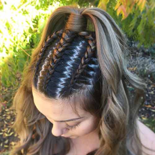 Tri-Dutch Braid Half Updo Tri-Dutch Braid Half Updo
