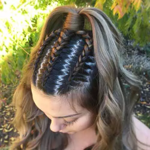 Tri-Dutch Braid Half Updo