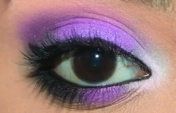 Purple eye makeup step 21 final look