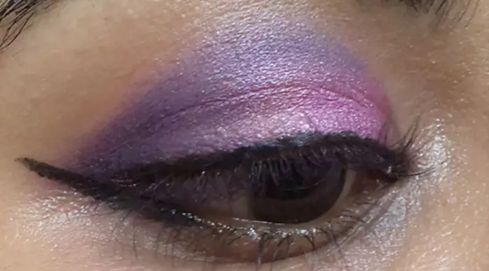 Purple eye makeup step 7 is to line your upper lash line