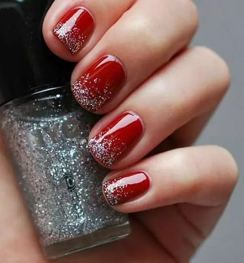 Christmas Glitter Nails