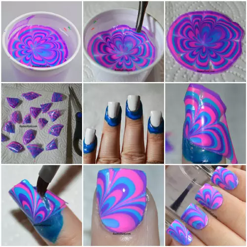 Groovy Marbled Nail Art Tutorial