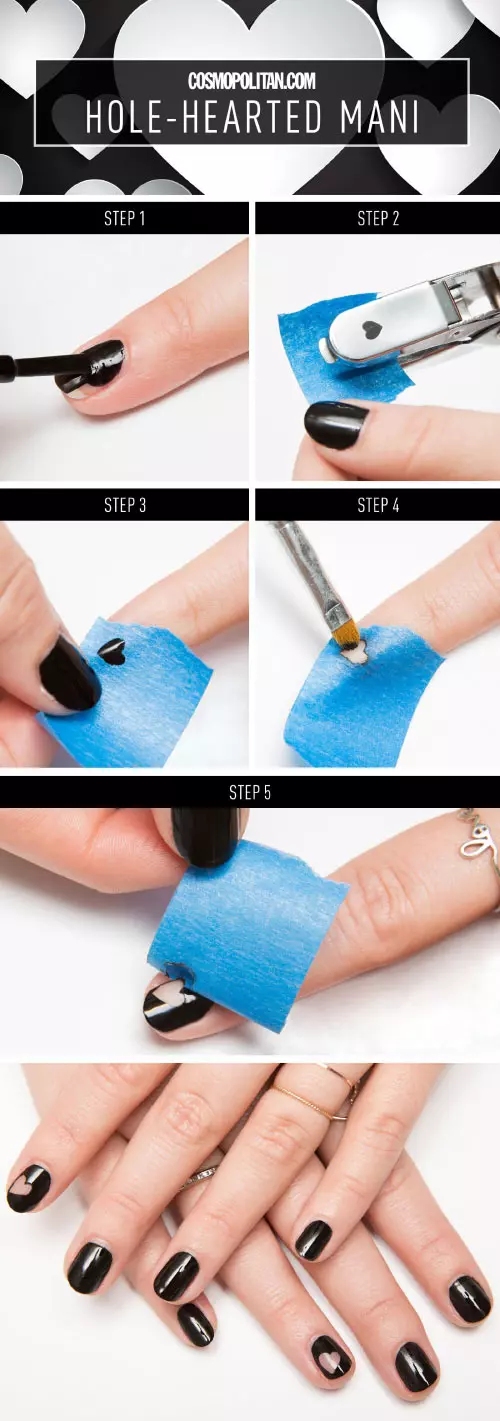 Hole-Hearted Nail Art