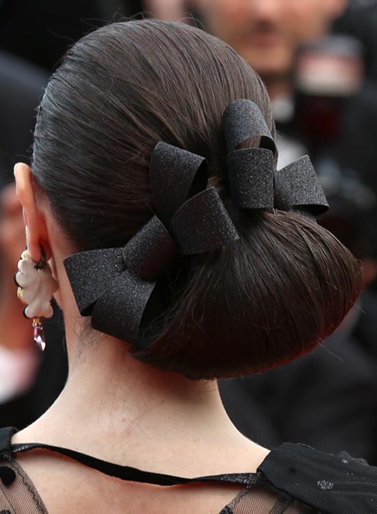 Low-and-Folded-Side-Bun-with-Bows