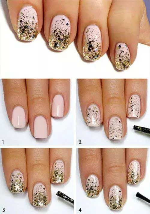 Ombre Glitter Nails 