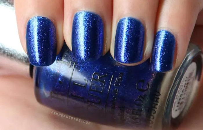 Royal Blue Jewel-Toned Glitter Nails, Easy glitter nail designs