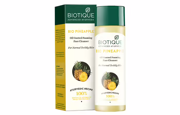 1. Bio Pineapple Oil Control Foaming Face Wash Cleanser For Normal To Oily Skin