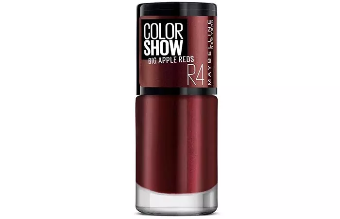 11. Maybelline New York Color Show, Big Apple Nail Paint, 204 Juicy Red