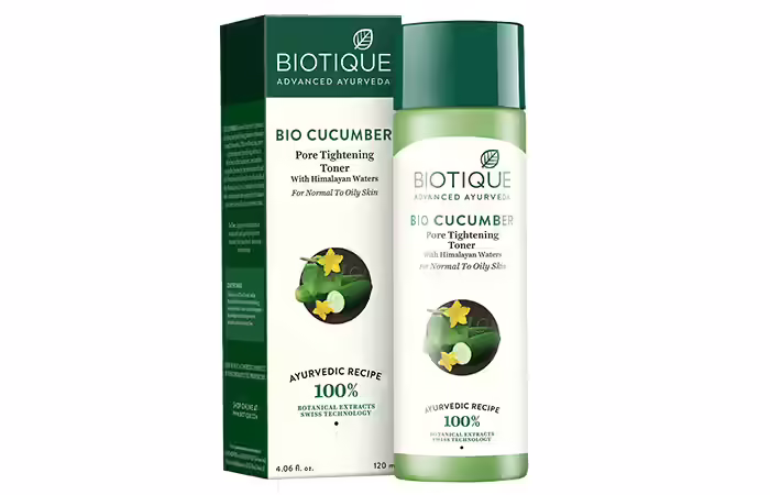 2. Bio Cucumber Pore Tightening Toner With Himalayan Waters For Normal To Oily Skin