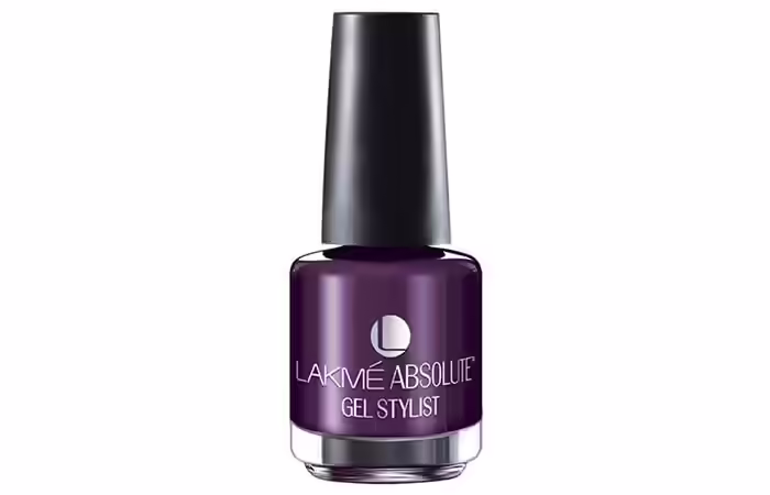 Lakme Absolute Gel Stylist Nail Color, Purple Orchid Best Nail Polish For Dark Skin - 4. Lakme Absolute Gel Stylist Nail Color, Purple Orchid