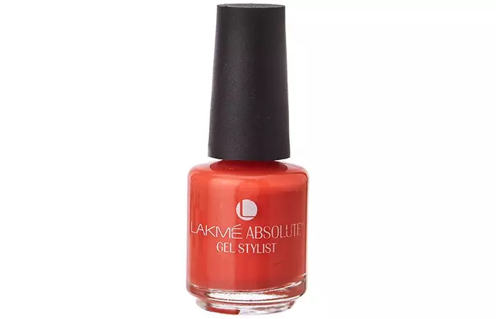 6. Lakme Absolute Gel Stylist Nail Color, Electric Orange