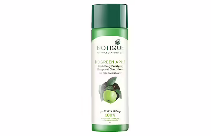 8. Bio Green Apple Fresh Daily Purifying Shampoo And Conditioner For Oily Scalp And Hair