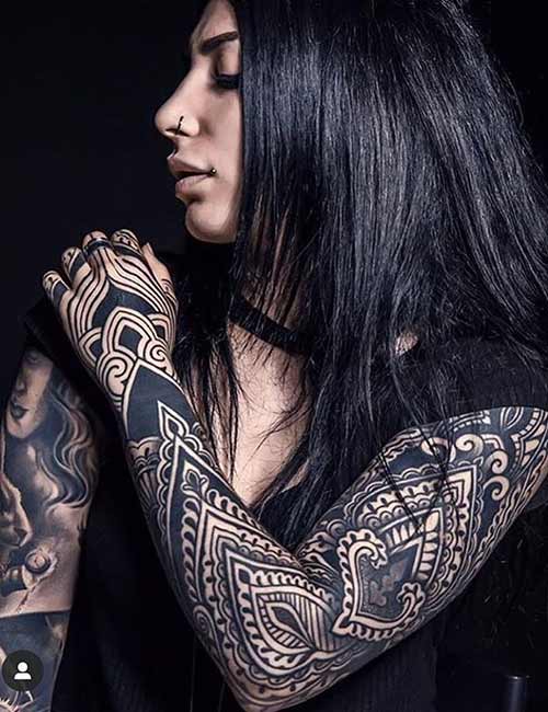 Armored Sleeve Tribal Tattoo Armored Sleeve Tribal Tattoo