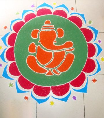 10 Best Ganesh Rangoli Designs That You Should Try In 2019_image