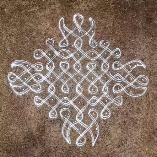 The small dot rangoli design