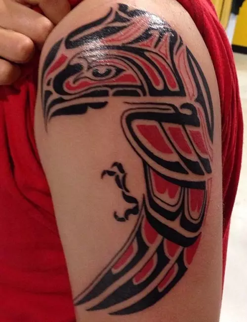  Tribal Bird Tattoo