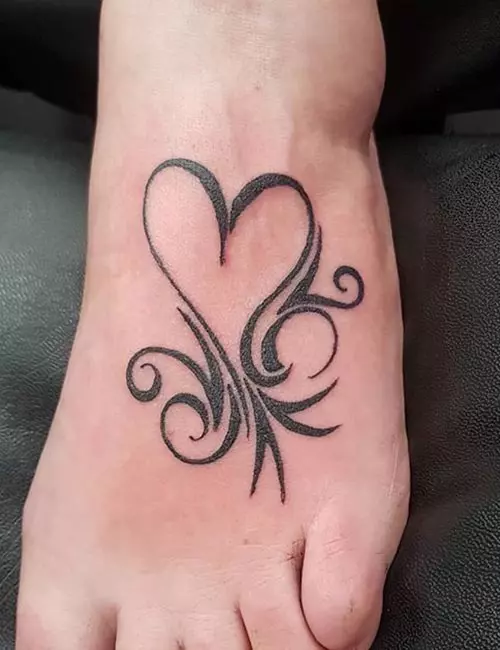  Tribal Heart Tattoo
