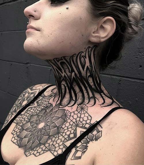 Tribal Neck Tattoo Tribal Neck Tattoo