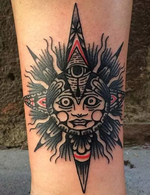 Tribal Sun Tattoo