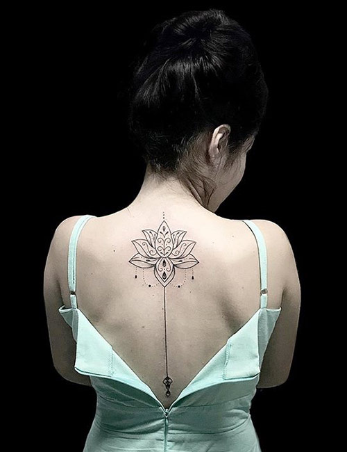 Tribal Tattoo With Lotus Tribal Tattoo With Lotus