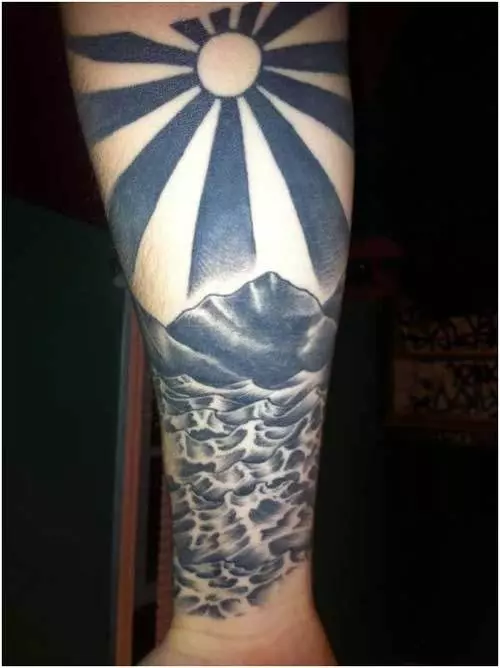 best sun tattoo design