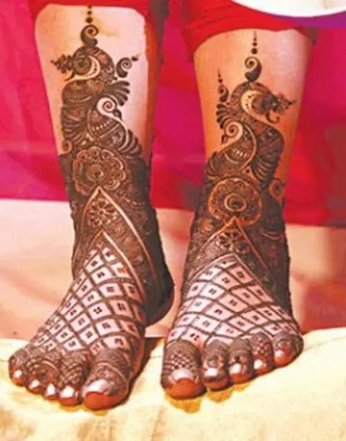 bridal mehndi designs for feet