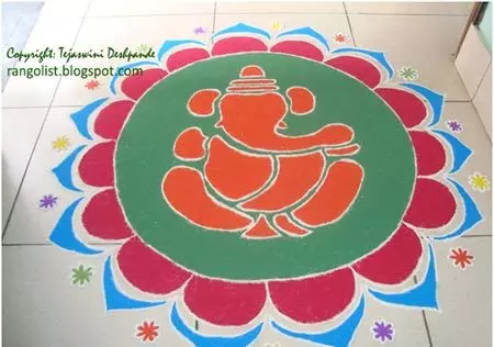 bright rangoli design