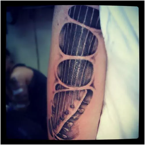 electric guitar tattoo